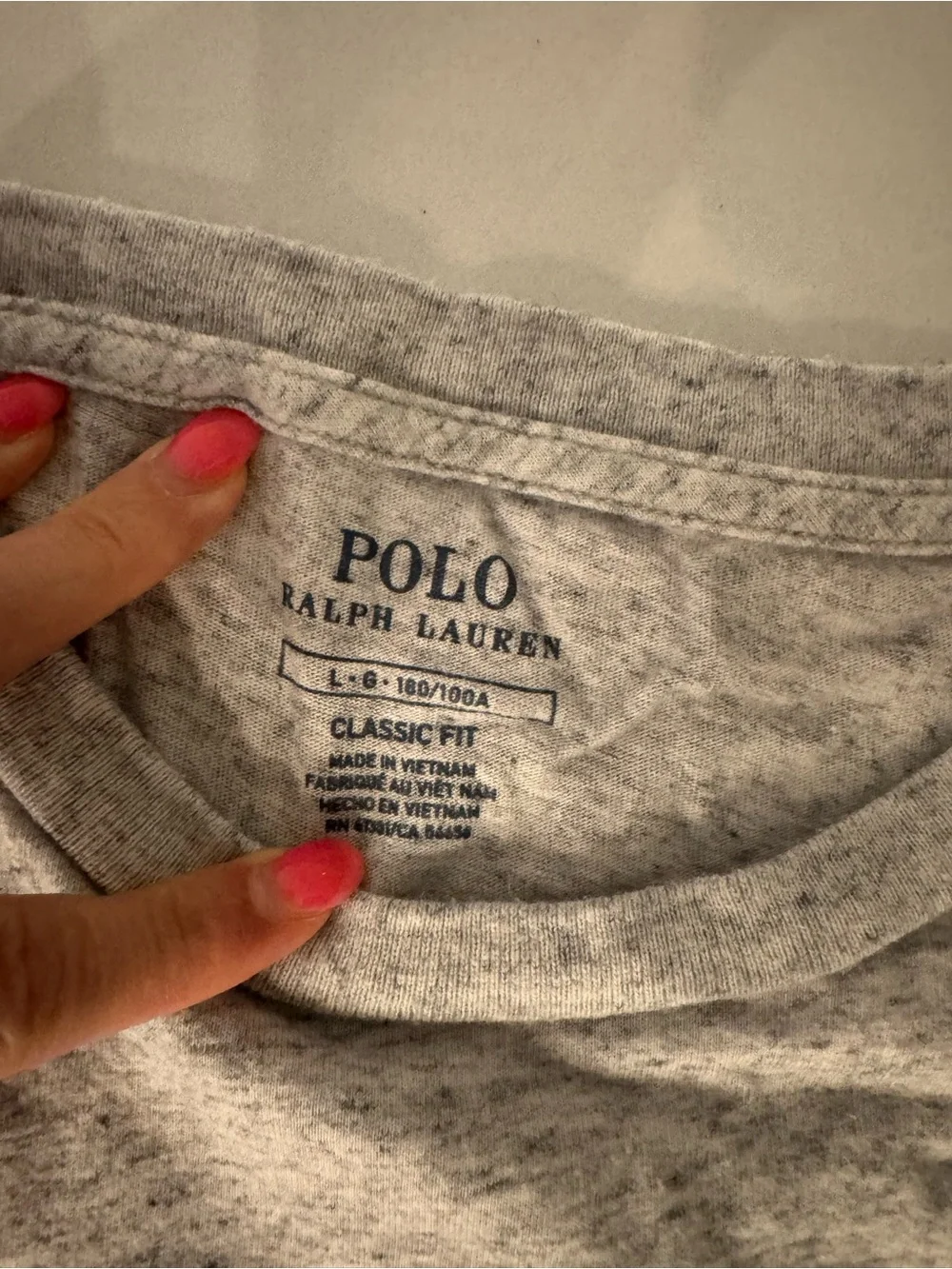 Polo by Ralph Lauren Light Gray Crewneck Pocket Tee